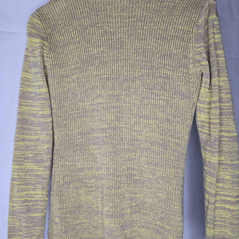 Central Park West Cardigan Sweater Ribbed Marled Olive Taupe Boho Lagenlook S - Picture 5 of 12
